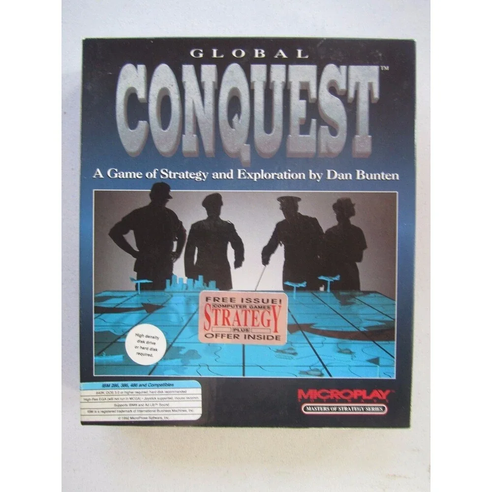 GLOBAL CONQUEST Strategy Game - Microplay 1992 - IBM PC 5¼